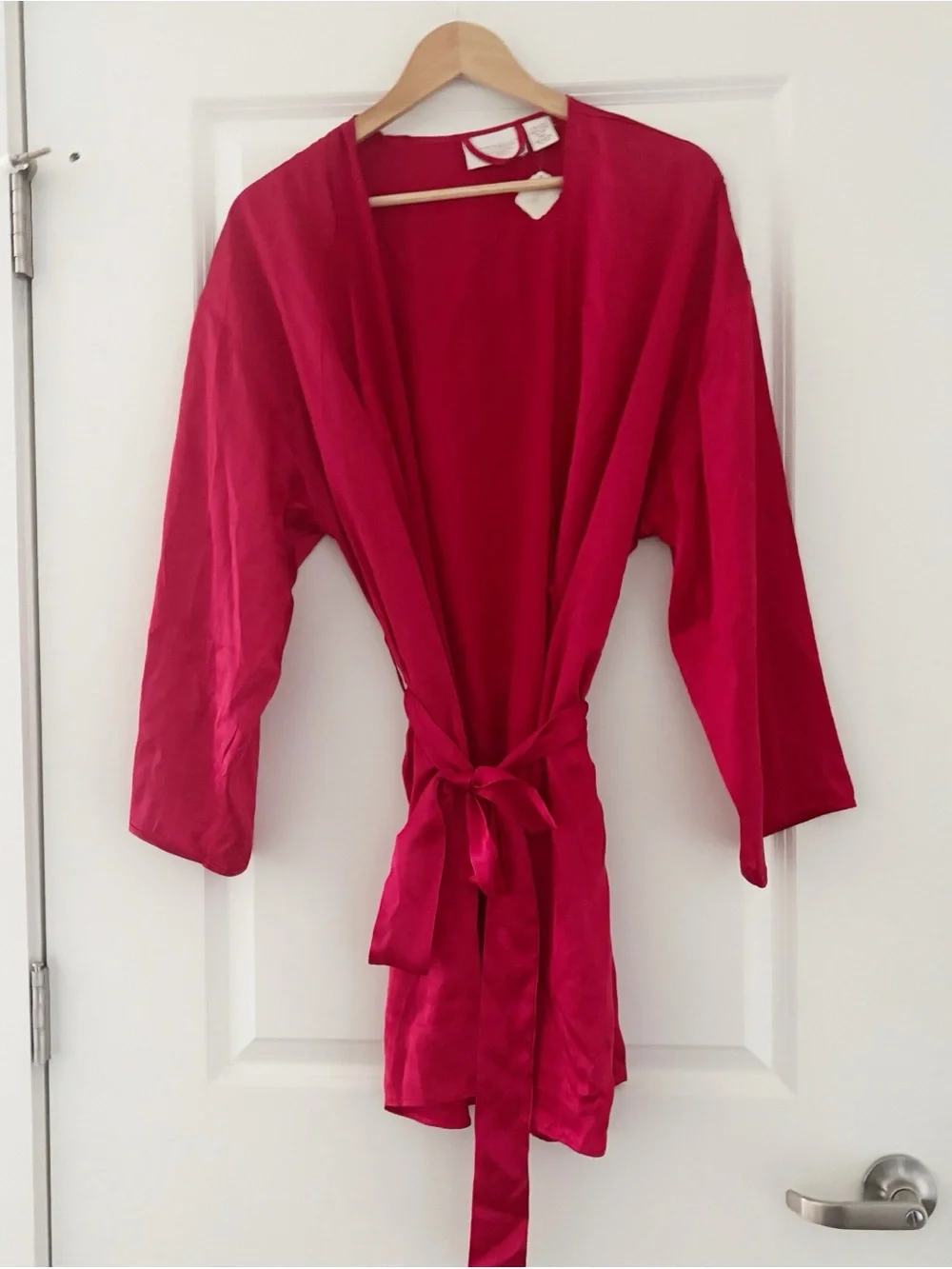 VTG NWT Victoria's Secret Gold Label Silk Lace Nightgown Robe Set Large 90s